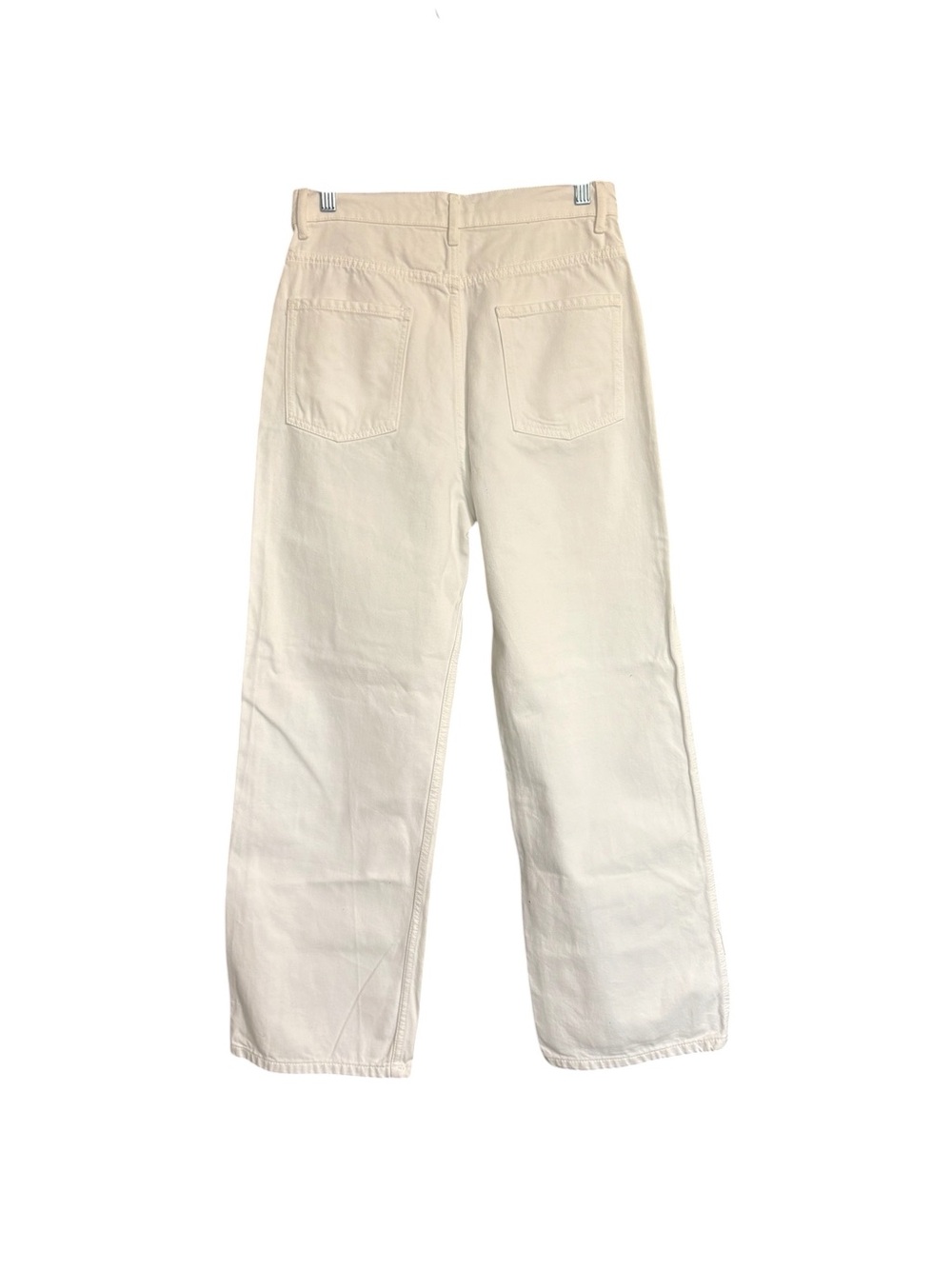 Sandro Paris White High Rise Wide Leg Jeans Size 40 Like New Waist 28 Inseam 30 - Picture 6 of 9